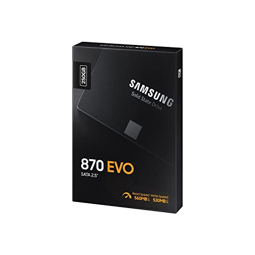 Samsung SSD 870 EVO, 250 GB, Form Factor 2.5 Inch, Intelligent Turbo Write, Magician 6 Software