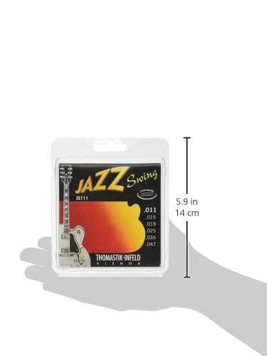 Thomastik Saiten für E-Gitarre Jazz Swing Series Nickel Flat Wound Satz JS111 Light .011-.047w,silver