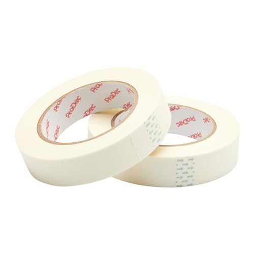 ProDec Twin Pack 1 inch x 50m Multi Surface Masking Tape For Painting, Painters Tape for Sharp Paint Lines, Decorators Tape, Painters Masking Tape, Paint Tape 25mm Wide Masking Tape Adhesive Tape