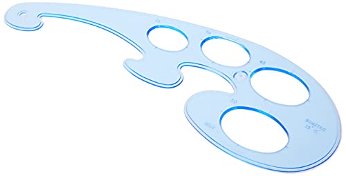 Helix French Curves And Ellipse Templates (Pack of 3), Blue Tint