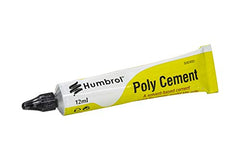 Humbrol AE4021 12ml Poly Cement Tube - Clear quick dry plastic glue for model making