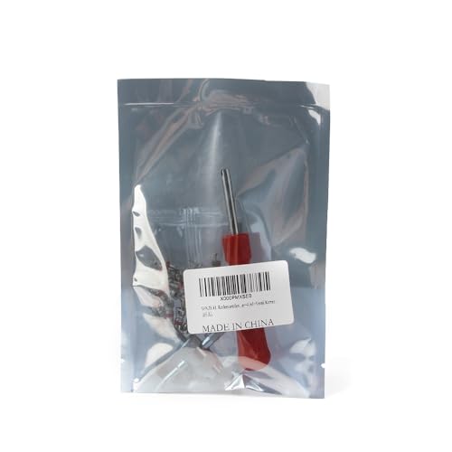 SENZEAL Single Head Valve Removers Red with 4 in 1 Tyre Valve Repair Tool and 20pcs Valve Cores