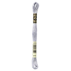 DMC Embroidery Floss Mouline Stranded Cotton Thread for Hand Embroidery and Sewing - Colour No: 415-1 x 8m Skein