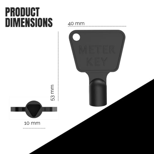 ONESTOPDIY.COM 2 x Triangular Electric Utility Meter Box Key Black Plastic (Pack of 2 Keys)