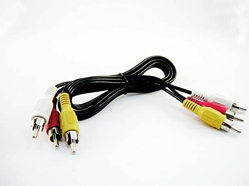 iView-HD 1MT Triple 3 x RCA Phono Plugs Composite Audio Video Cable Male To Male Lead TV AV Stereo component Yellow Red White RCA TO RCA 1 Metre wire connector supply Triple Phono to Phono CVBS AR AL