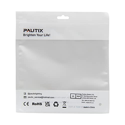 PAUTIX COB White LED Strip Light 4000K DC24V, 6M 3024LEDs CRI90and LED Tape, Super Bright for Cabinet, Bedroom, Kitchen DIY Lighting Project with 8mm cob Strip Connector(Power Supply Not Included)