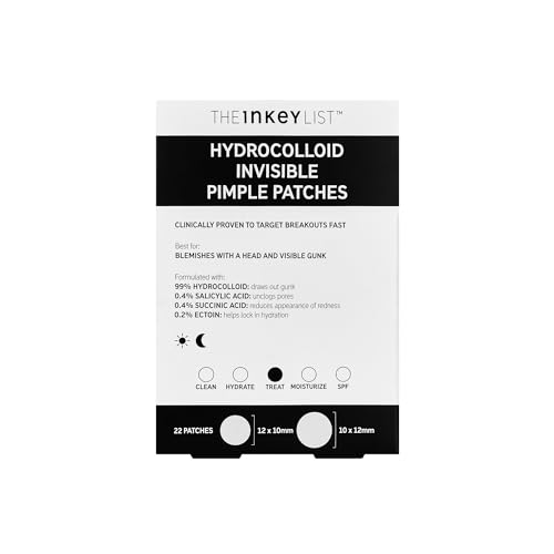 The INKEY list Hydrocolloid Invisible Pimple Patches, Spot Patches Contains Salicylic Acid, Day/Night Anti Acne Patches, Vegan & Cruelty Free, Suitable For All Skin Types