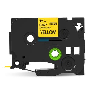 3X Upwinning Tze-631 Yellow Label Tape 12mm Compatible Brother Label Printer Tape 12mm Yellow AZe631 TZe631 AZe-631, Replace Brother P-Touch Yellow Tape for PT-H110 PT-P300BT H101C E110 H105 H200 D210