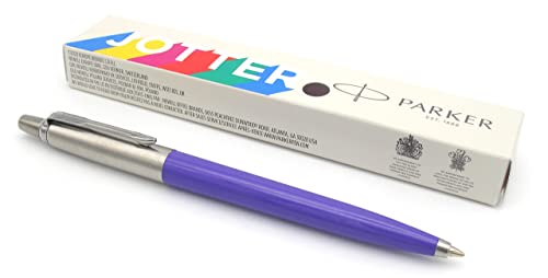 Parker Jotter Originals Ballpoint Pen - Frosty Purple Finish - 60s Pop Art Collection - Blue Ink - Gift Boxed