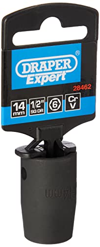 Draper 28462 Expert Impact Socket, 1/2 inches Square Drive, 14mm , Blue