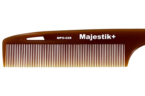 Standard Tail Pin Hair Comb infused with Argan Oil, Fine Tooth in Brown