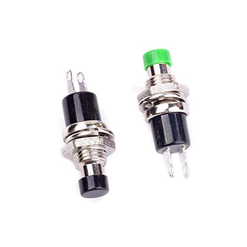 GTIWUNG 24Pcs 1A 250V AC 2Pins SPST Momentary Mini Push Button Switch Normal Open, Mini Momentary Push Button Switch 7mm for Arduino DIY