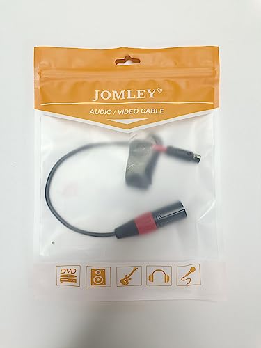 JOMLEY Mini XLR to XLR Cable, 3-Pin Mini XLR Female (TA3F) to Regular XLR Male Pro Lavalier Microphone Cable - 3.3 ft