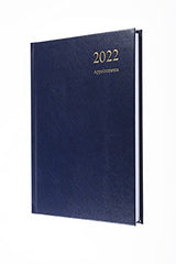 Collins Essential A5 Day to Page Appt 2022 Diary - Blue