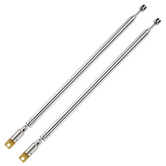 VooGenzek 2 PCS 100cm 7 Section Replacement Telescopic Aerial Antenna, DAB FM Antenna Replacement, Portable Radio Antenna, for DAB AM/FM Stereo Reception