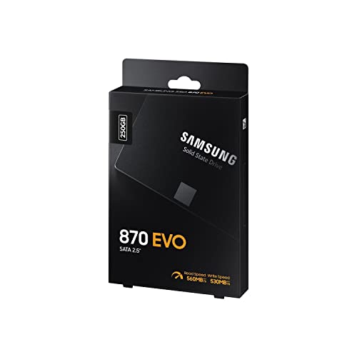 Samsung SSD 870 EVO, 250 GB, Form Factor 2.5 Inch, Intelligent Turbo Write, Magician 6 Software