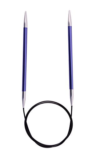 Knit Pro KP47099 Zing: Fixed Circular Knitting Pins: 60cm x 4.00mm, 4mm Blue