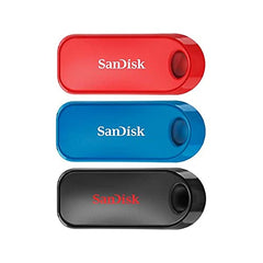 SanDisk 32GB Cruzer Snap USB 2.0 Flash Drives Black/Blue/Red (3-pack)