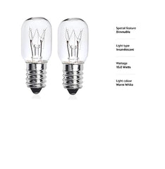 kanta Pack of 2-15W SES/E14 Small Edison Screw Light Bulb, Halogen, Warm White, for Fridge Freezer - Transparent