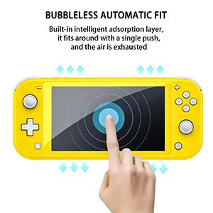 DLseego Case for Switch Lite 2019, Glitter Bling Soft Cover with 2 Pack Tempered Glass Screen Protector, Shockproof and Anti-Scratch Design Protective Case for Switch Lite -Crystal Clear