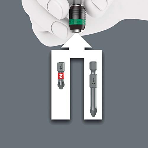 Wera 889/4/1 K Universal Rapidaptor Bit Holder, 1/4 inches Drive x 50 mm, 05052502001