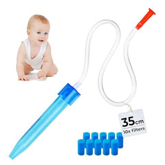 Nasal Aspirator for Baby (Extra 10 Filters) - Snuffle Babe - Snot Sucker - Baby Nose Sucker - Gentle Solution for Your Baby's Comfort