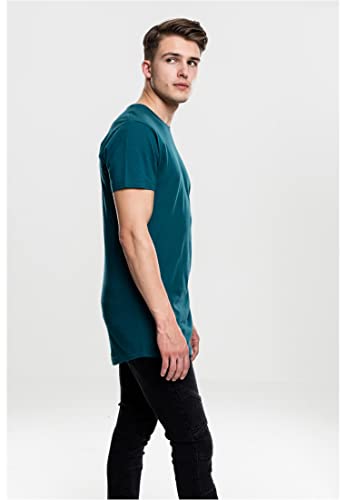 Urban Classics Men's Shaped Long Tee T-Shirt, Teal, M, 1