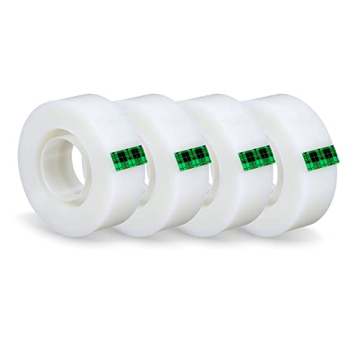 Scotch Magic Tape, 4 Rolls , 19 mm x 33 m - General Purpose Sticky Tape for Document Repair, Labelling & Sealing