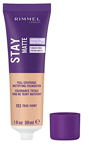 Rimmel London Stay Matte Foundation, True Ivory, 30 ml