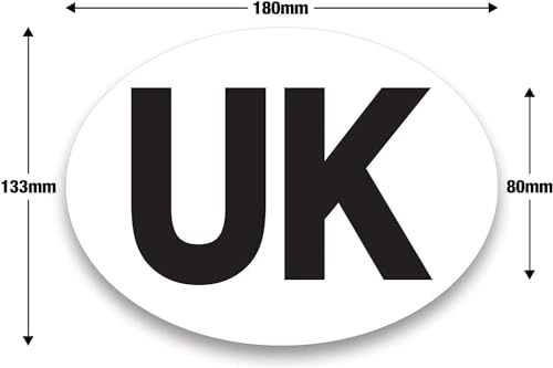 1 or 2 UK Car Stickers for Europe UK Stickers for Car Vinyl GB UK Car Sticker - Regulation Size - Weather Resistant (1)