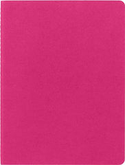 Moleskine Cahier Journal, Set 3 Notebooks with Ruled Pages, Cardboard Cover with Visible Cotton Stiching, Colour Kinetic Pink, Extra Large 19 x 25 cm, 120 Pages