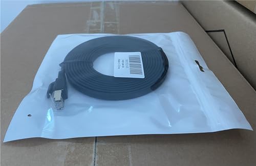 Cat 8 Ethernet Cable 3m, High Speed Wifi Cable 3 Meters Wlan Cable 40Gbps 2000MHz Lan Cable Flat Internet Cable Shielded RJ45 Cable Gigabit Network Cable Black Patch Cable for Router Modem