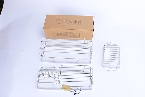 Kegii Shower Caddy Organiser with Soap Holder, Shower Shelf No Drilling, Adhesive Shower Storage Kitchen Rack, Bathroom Shower Accessories Tidy, Stainless Steel, Silver, 3 Pack