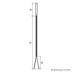 iOVEO 035HP01201 - PT100 - Temperature probe with PVC line up to 105°C, temperature sensor, memory sensor, 1 meter