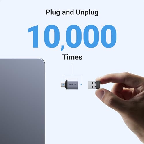 UGREEN 10Gbps USB C to USB Adapter 2 Pack, Aluminum USB C Male to USB 3.2 Female Adaptor Thunderbolt 4/3 USB C OTG Converter Compatible with MacBook Pro 2023 Air 2022, iPad Pro/Mini and More(Gray)