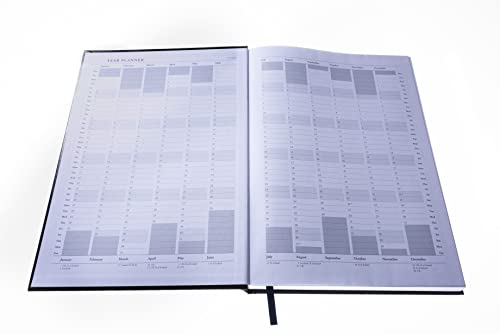 Collins Debden Collins Essential A4 Diary 2024 Daily Planner With Appointments - Eco Friendly, Recycled Paper, Fully Recyclable - Page A Day Diary - Business, Academic and Personal (Black)