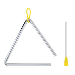 OriGlam 6 inch Triangle Hand Percussion Musical Triangle, Metal Hand Percussion Instrument with Striker, Rhythm Steel Triangles Music Instrument