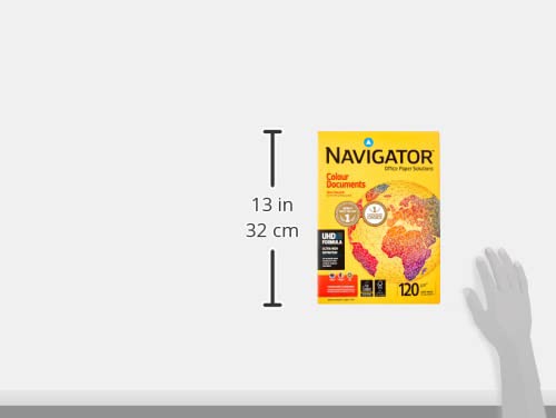 Nuco Navigator Colour Documents - A4 Colour Printer Paper - Multi-Purpose Printer Paper - Photocopier Paper - White - 120gsm - 250 Sheets (Pack of 3)