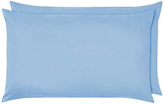 NIYS Luxury Bedding 100% Egyptian Cotton 40CM/16 Extra Deep Fitted Sheets in 15 Colours (Pillow Pair, Sky Blue)