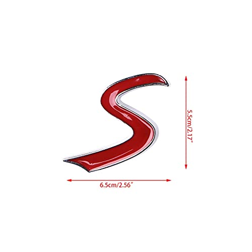 Xuniu 3D Metal S Front Grille Badge Emblem Decal For Mini Cooper R50 R52 R53 R56 R57