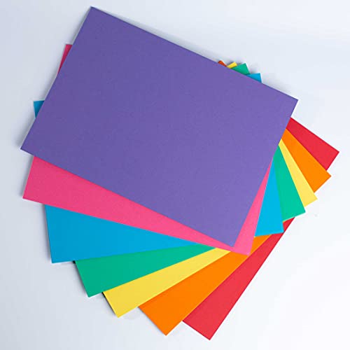 House of Card & Paper A4 160 GSM Card - Rainbow Coloured Card (Pack of 50 Sheets)