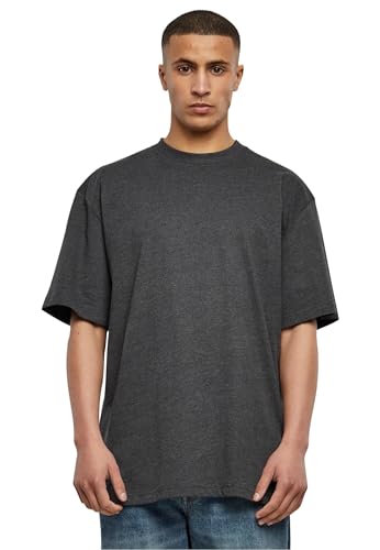 Urban Classics Men's Tall Tee Oversized Short Sleeves T-Shirt with Dropped Shoulders, 100 Percentage Jersey Cotton, Charcoal, M