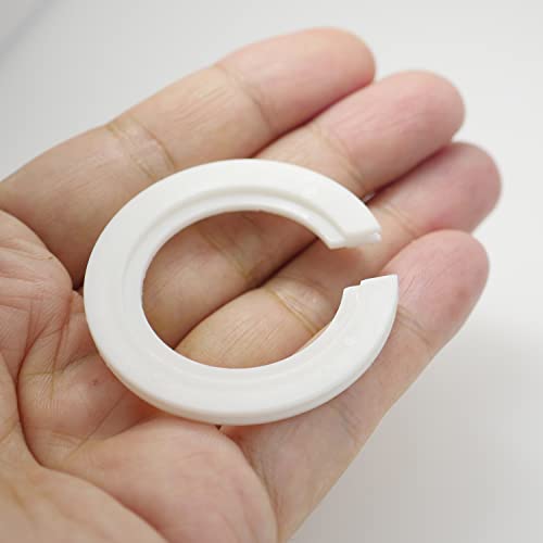 Casoter E27 to E14 Lamp Shade Ring Converter, White Plastic Replacement 42mm to 29mm Lampshade with Duplex Ring Fitting, 2 Pack