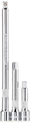 Silverline 598440 Extension Bar Set 3pce 1/4 inches, Silver