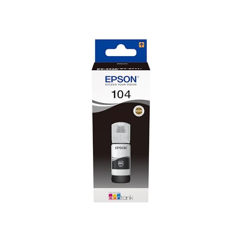 Epson EcoTank 104 Black Genuine Ink Bottle,Single