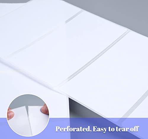 200 x White Sticky Labels, Large Self Adhesive Address Labels, 100x50mm, 4 X 2 inches Blank Postage Parcel Stickers, Easy to Write-on