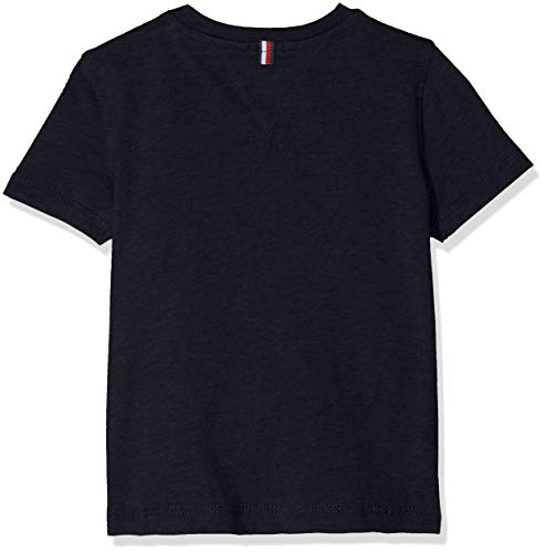 Tommy Hilfiger - Boys Essential Cotton V Neck T Shirt - Band Collar - Tommy Hilfiger Kids - Boys T Shirt - 100% Organic Cotton - Blue