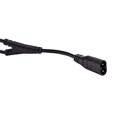 IEC320 C8 to 2X C7 Y Splitter AC Power Cord, IEC Figure 8 Male to 2 Female 1 in 2 Out AC Power Cable 30CM