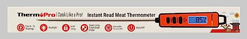 ThermoPro TP01S Digital Meat Thermometer for Air Fryers Cooking Kitchen Barbecue Food Thermometer Cooking Thermometer with 13.5cm Long Food Probe, Thermometer Instant Read Thermometer with Backlit