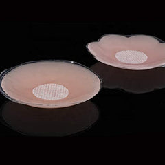 Kibon Silicone Nipple Covers, Reusable Adhesive Silicone Pasties Breast Petals (White Pink)